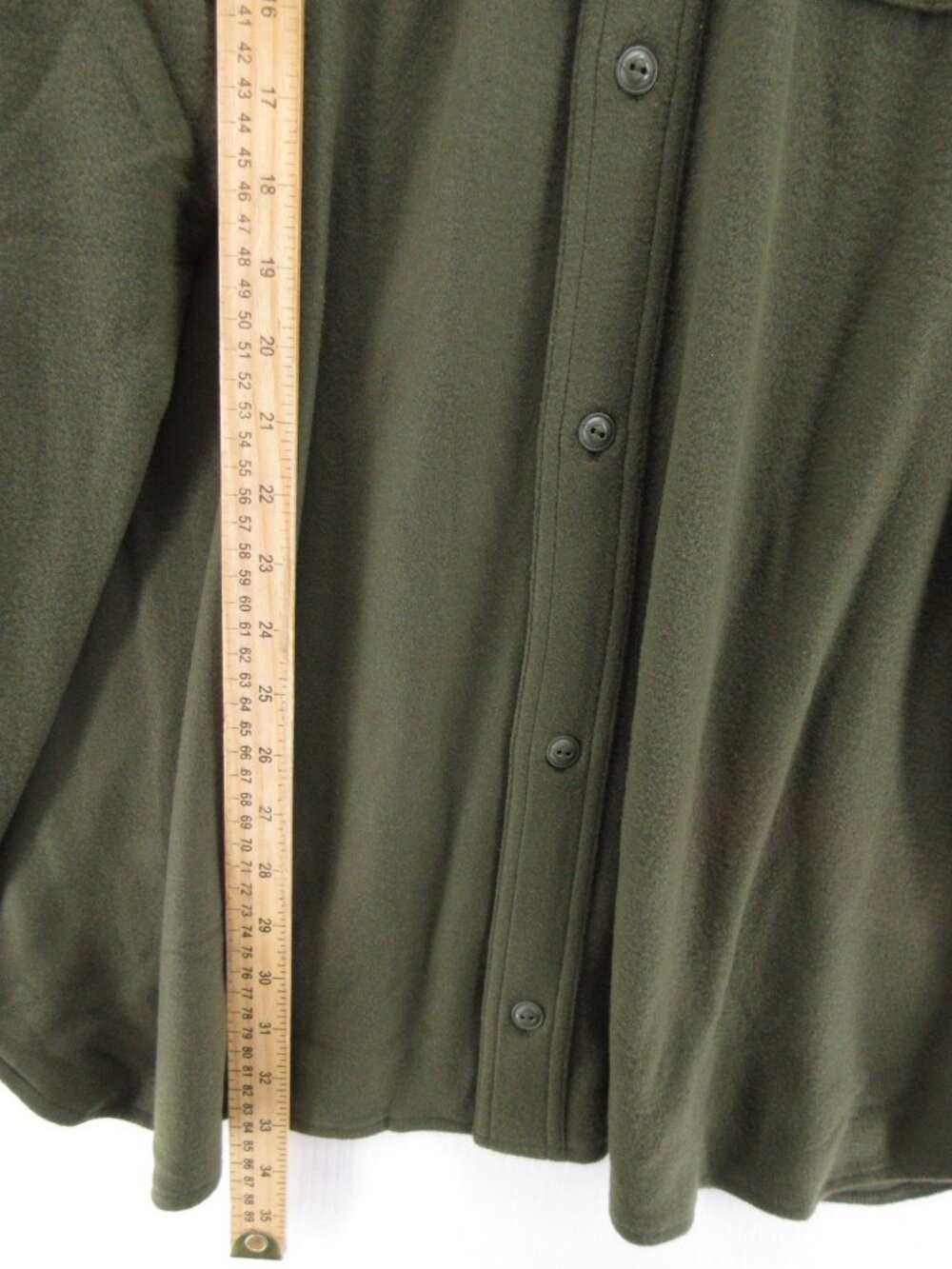 Polo Ralph Lauren Shirt XXL Olive Brush Fleece Button Up Work Shacket - Picture 6 of 14